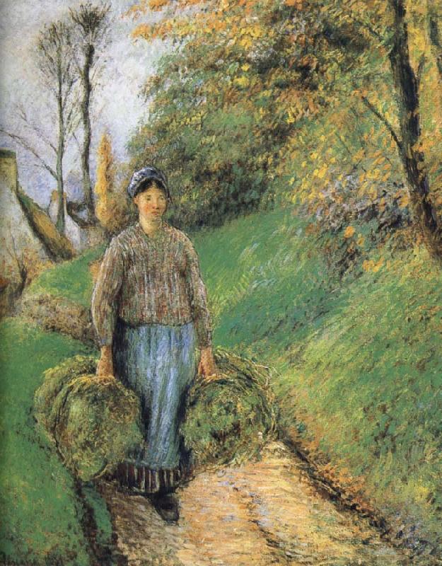 Camille Pissarro Mention hay farmer Spain oil painting art